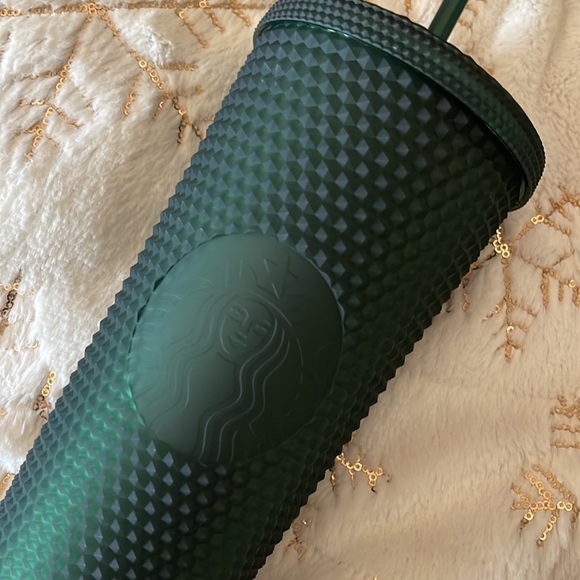 Starbucks 24oz Tumbler Matte Green Studded - Picture 2 of 6
